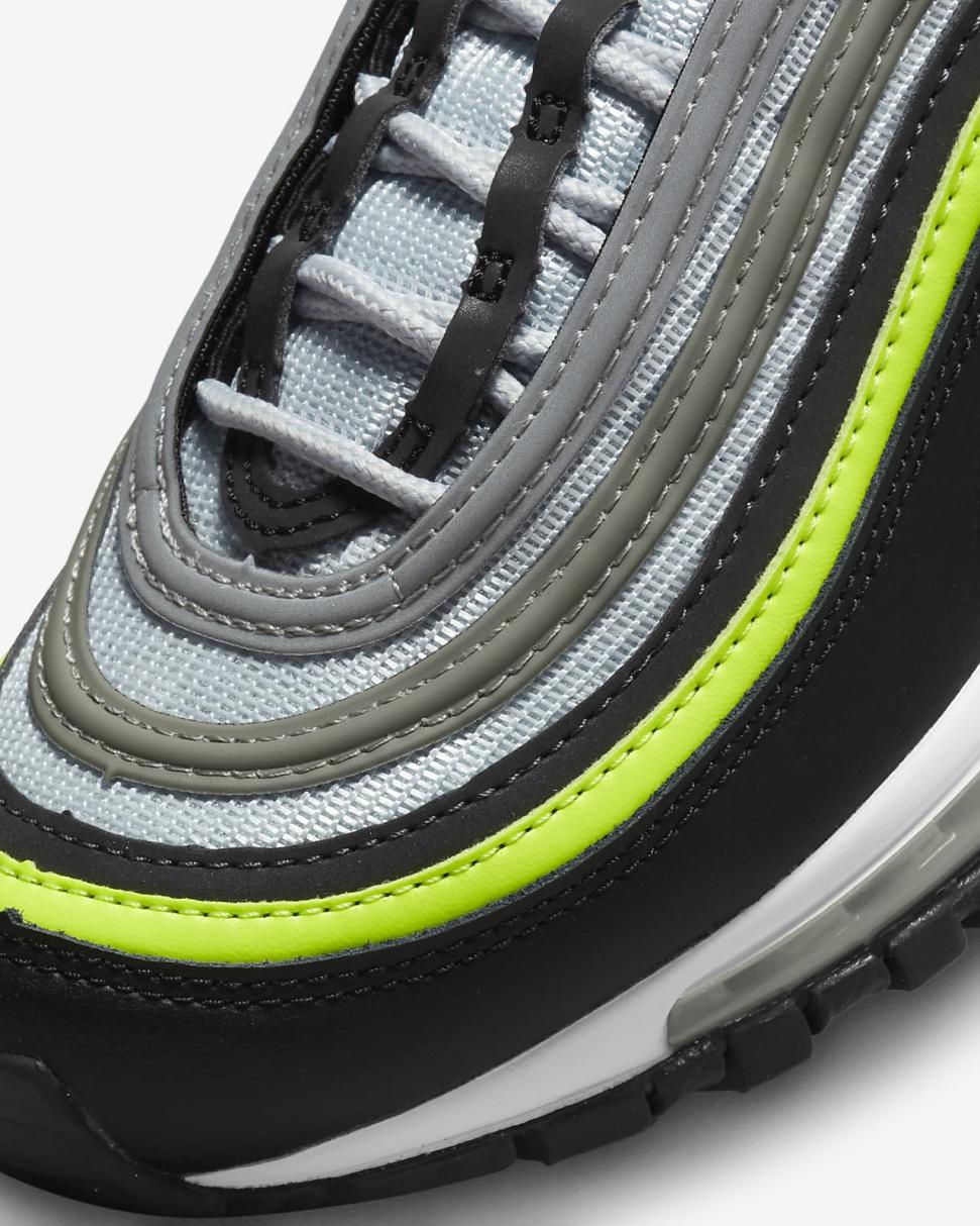 Nike Air Max 97 Pure Platinum/Black/White/Volt | Kids Nike First Day Kicks