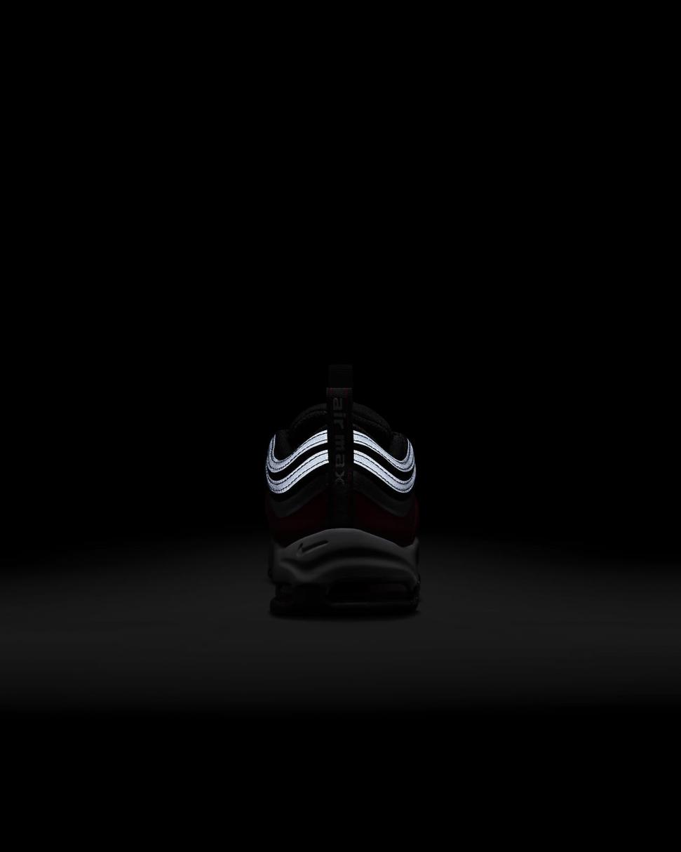 Nike Air Max 97 SE Black/Varsity Red/White/Metallic Silver | Kids Nike First Day Kicks