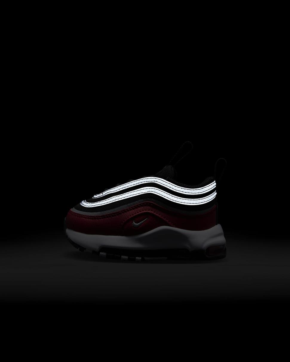 Nike Air Max 97 SE Black/Varsity Red/White/Metallic Silver | Kids Nike First Day Kicks