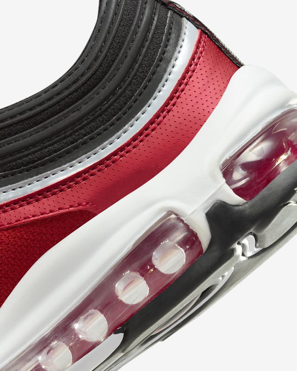 Nike Air Max 97 SE Black/Varsity Red/White/Metallic Silver | Kids Nike First Day Kicks