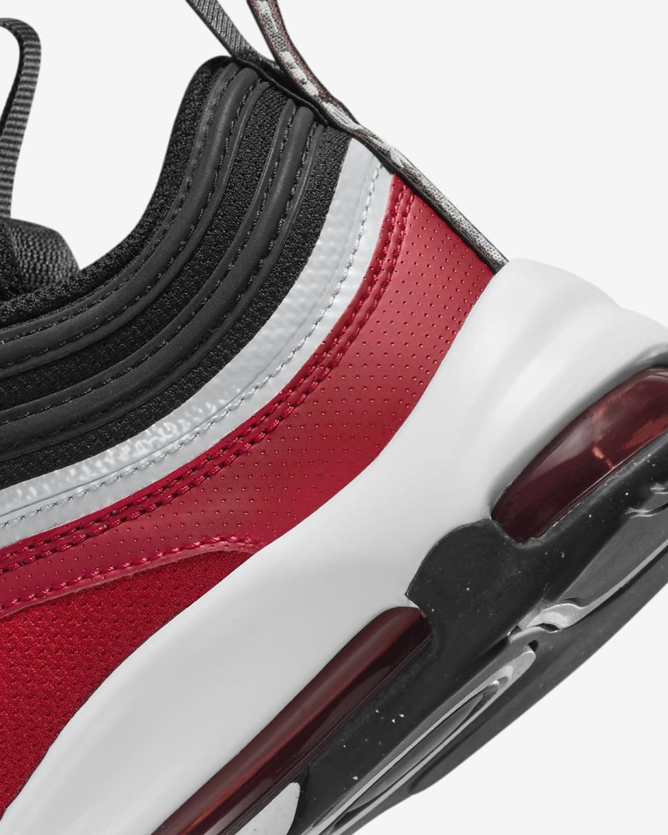 Nike Air Max 97 SE Black/Varsity Red/White/Metallic Silver | Kids Nike First Day Kicks