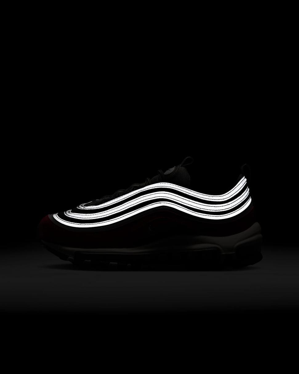 Nike Air Max 97 SE Black/Varsity Red/White/Metallic Silver | Kids Nike First Day Kicks