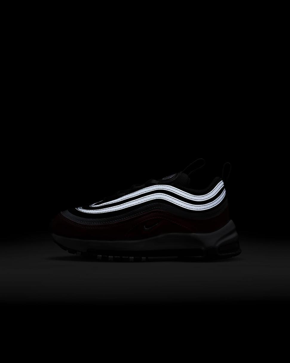Nike Air Max 97 SE Black/Varsity Red/White/Metallic Silver | Kids Nike First Day Kicks