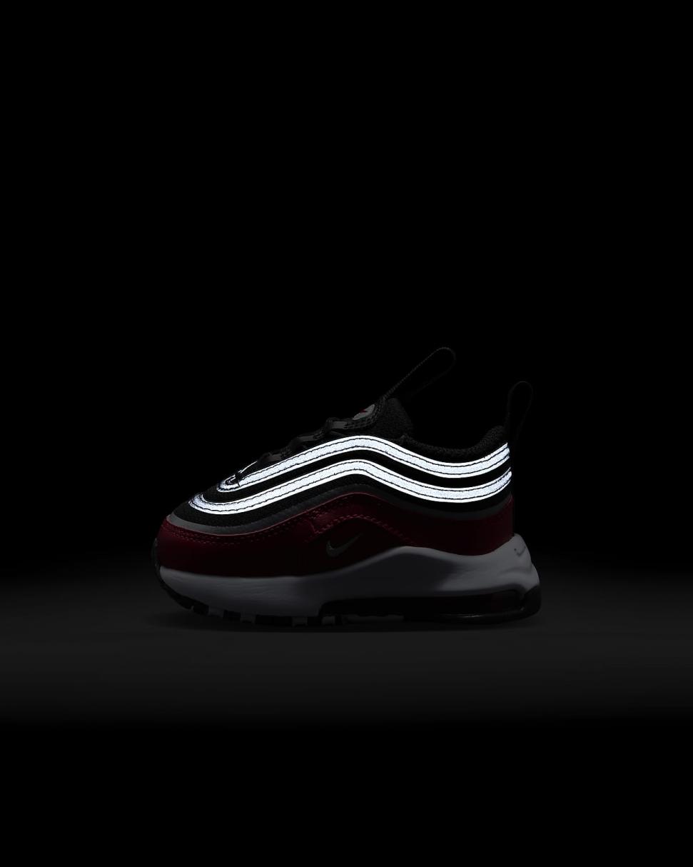 Nike Air Max 97 SE Black/Varsity Red/White/Metallic Silver | Kids Nike First Day Kicks