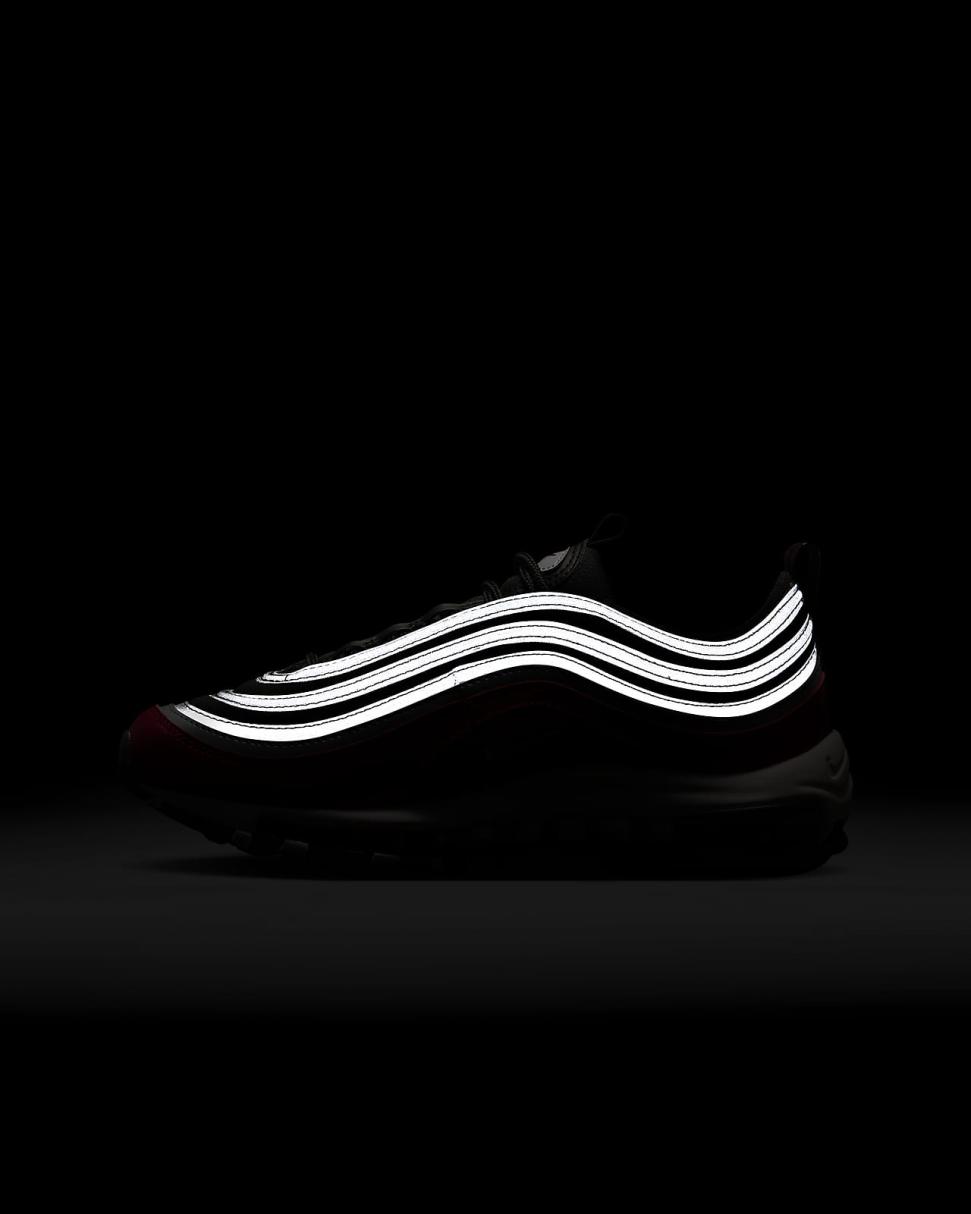 Nike Air Max 97 SE Black/Varsity Red/White/Metallic Silver | Kids Nike First Day Kicks