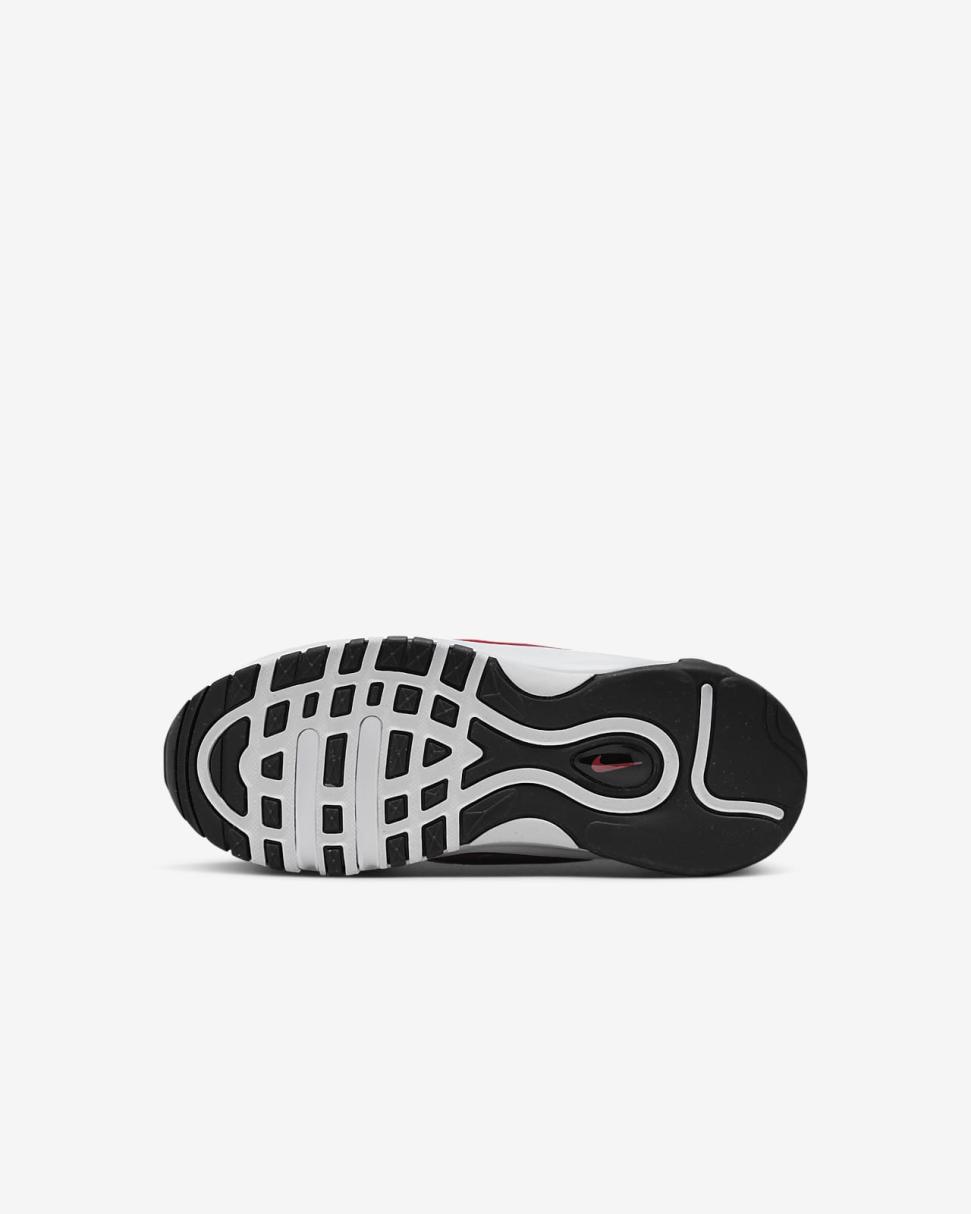 Nike Air Max 97 SE Black/Varsity Red/White/Metallic Silver | Kids Nike First Day Kicks