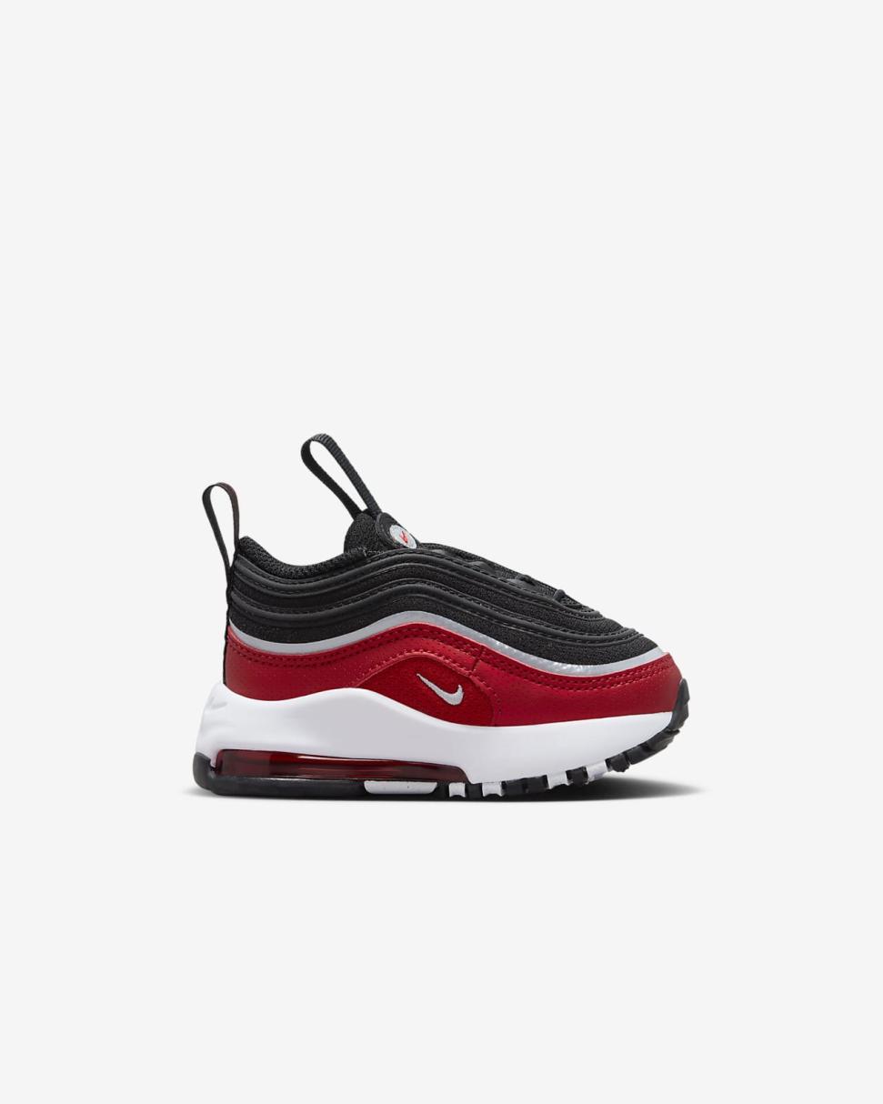 Nike Air Max 97 SE Black/Varsity Red/White/Metallic Silver | Kids Nike First Day Kicks