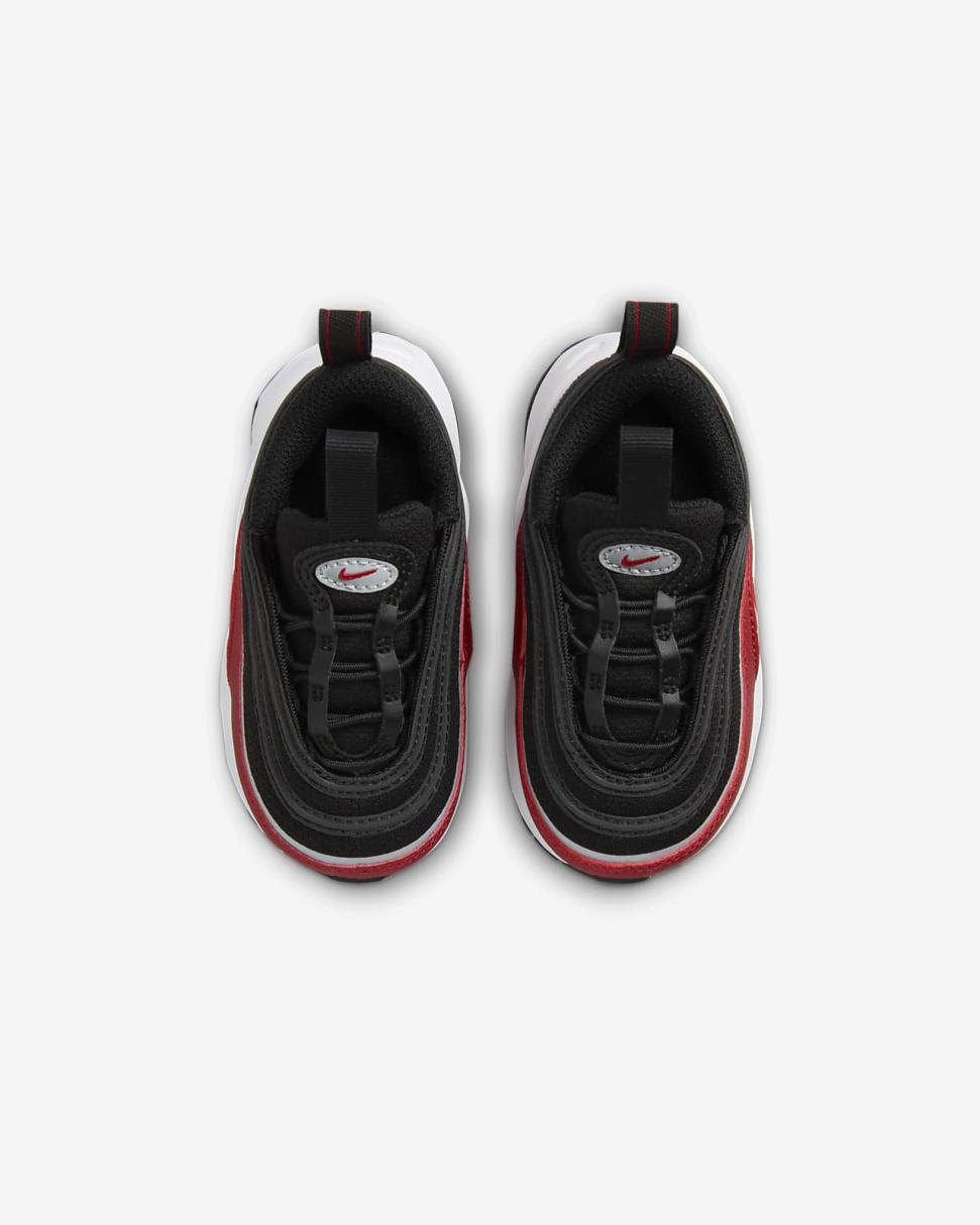 Nike Air Max 97 SE Black/Varsity Red/White/Metallic Silver | Kids Nike First Day Kicks