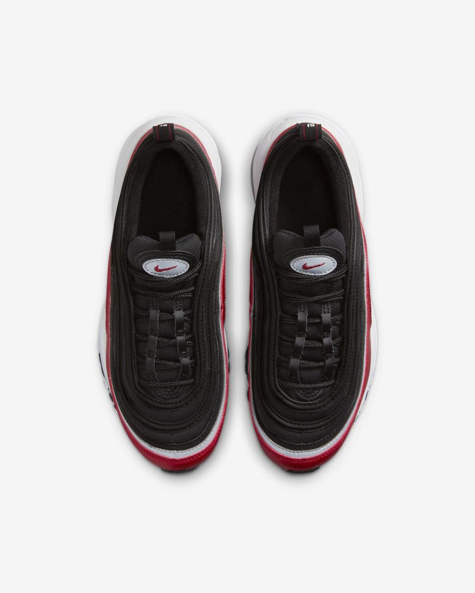 Nike Air Max 97 SE Black/Varsity Red/White/Metallic Silver | Kids Nike First Day Kicks
