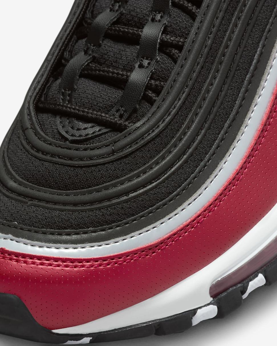 Nike Air Max 97 SE Black/Varsity Red/White/Metallic Silver | Kids Nike First Day Kicks