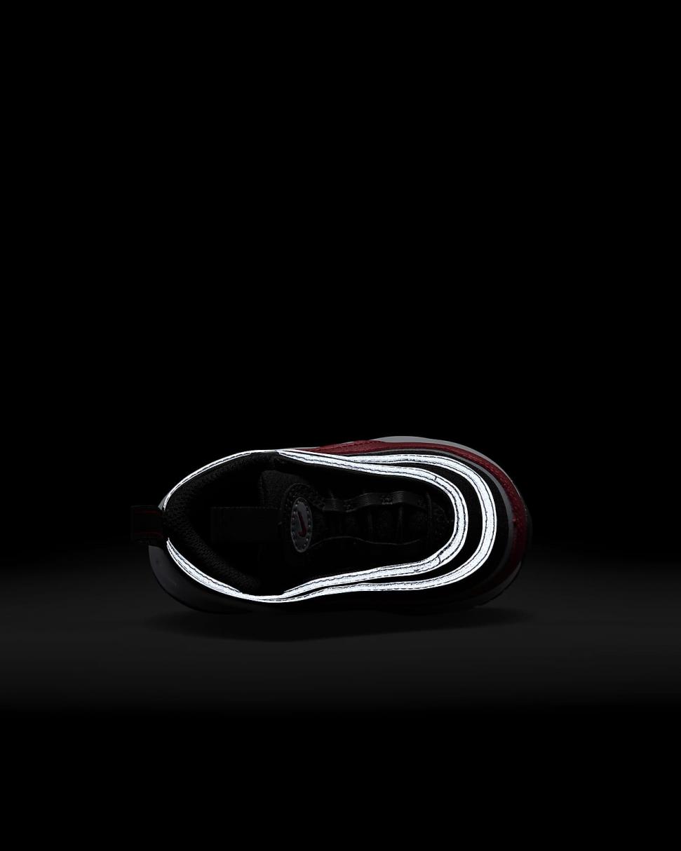 Nike Air Max 97 SE Black/Varsity Red/White/Metallic Silver | Kids Nike First Day Kicks