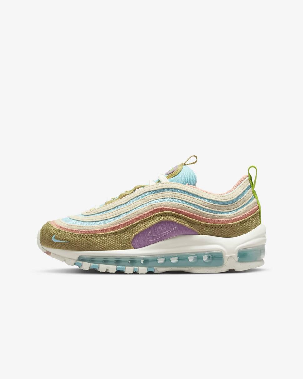 Nike Air Max 97 SE Copa/Wheat Grass/Madder Root/Sail | Kids Nike Air Max