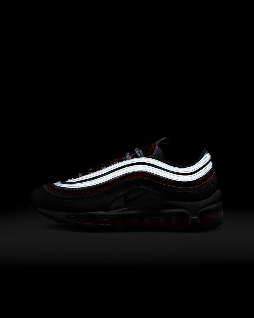 Nike Air Max 97 White/Flat Pewter/Light Silver/Black | Kids Nike First Day Kicks