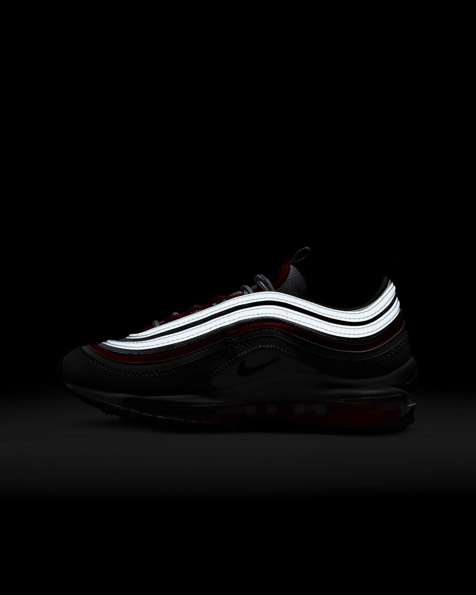 Nike Air Max 97 White/Flat Pewter/Light Silver/Black | Kids Nike First Day Kicks