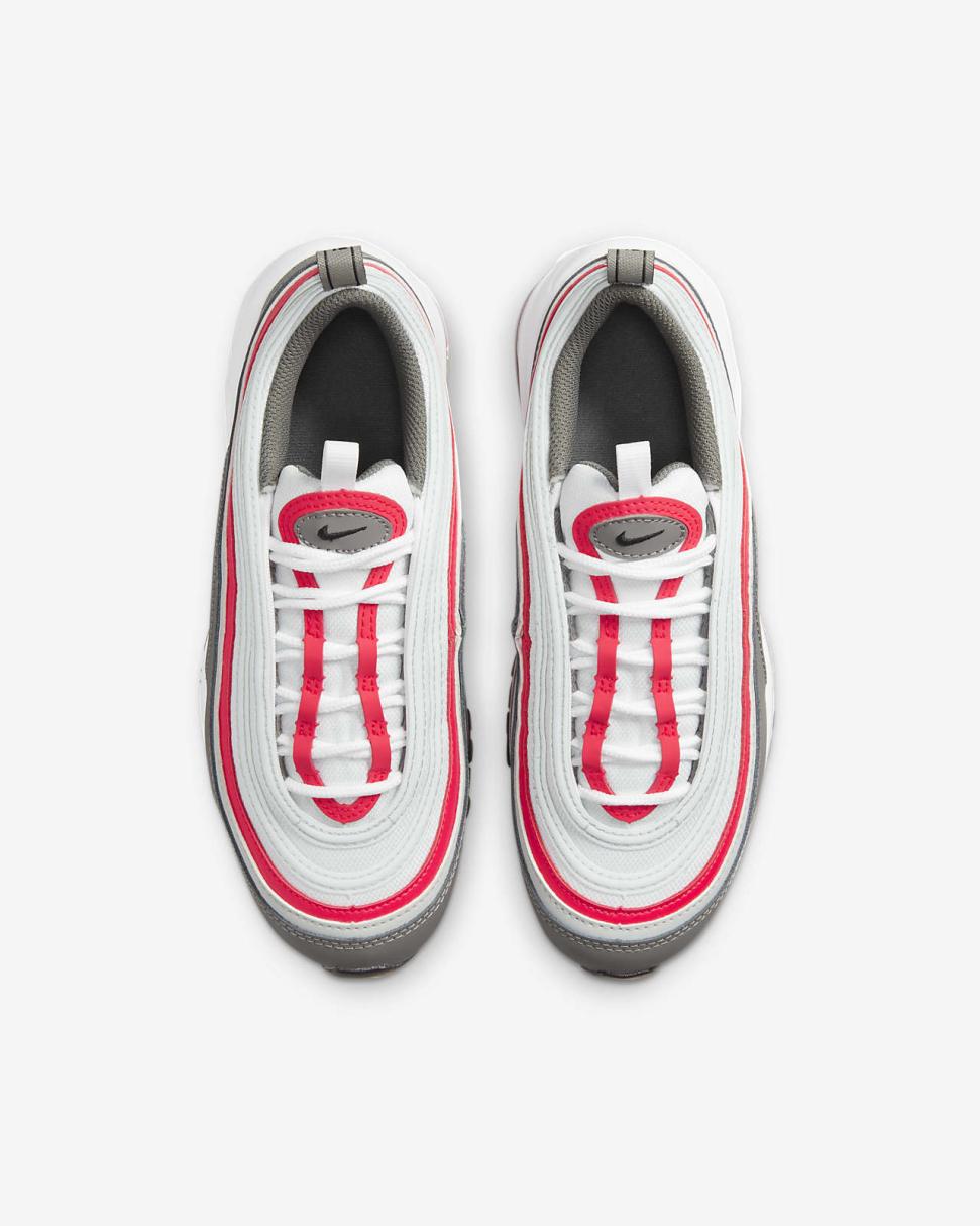 Nike Air Max 97 White/Flat Pewter/Light Silver/Black | Kids Nike First Day Kicks