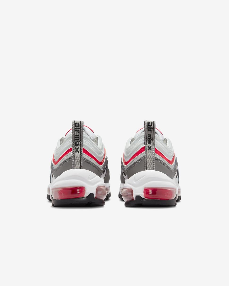 Nike Air Max 97 White/Flat Pewter/Light Silver/Black | Kids Nike First Day Kicks