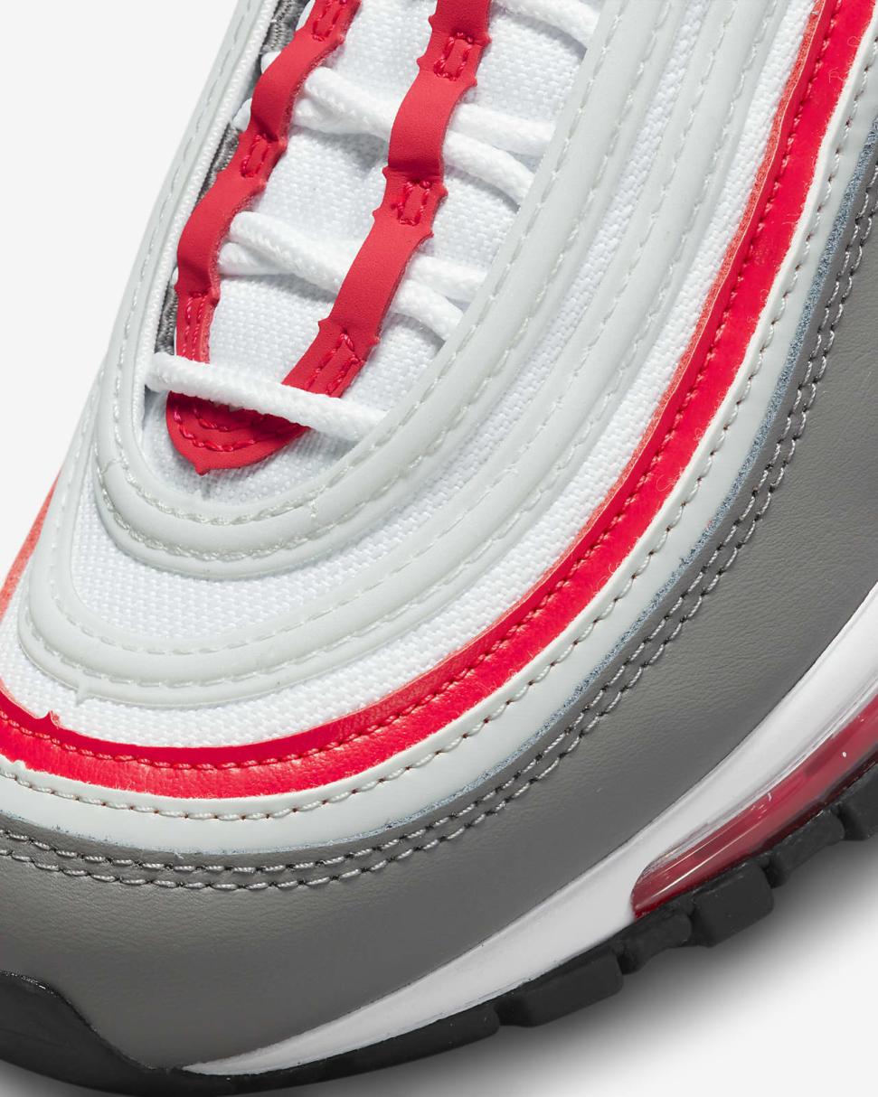 Nike Air Max 97 White/Flat Pewter/Light Silver/Black | Kids Nike First Day Kicks