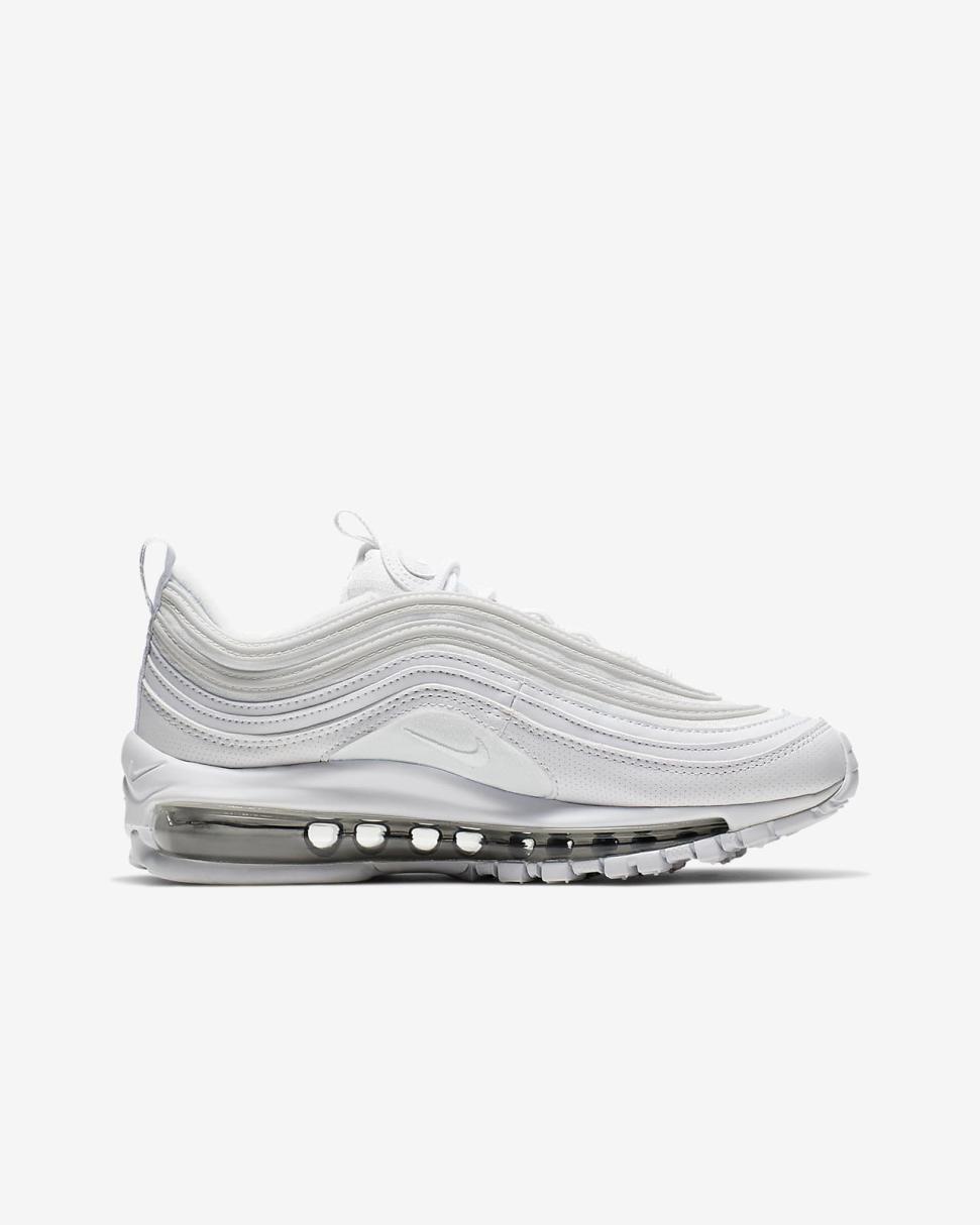Nike Air Max 97 White/Metallic Silver/White | Kids Nike First Day Kicks