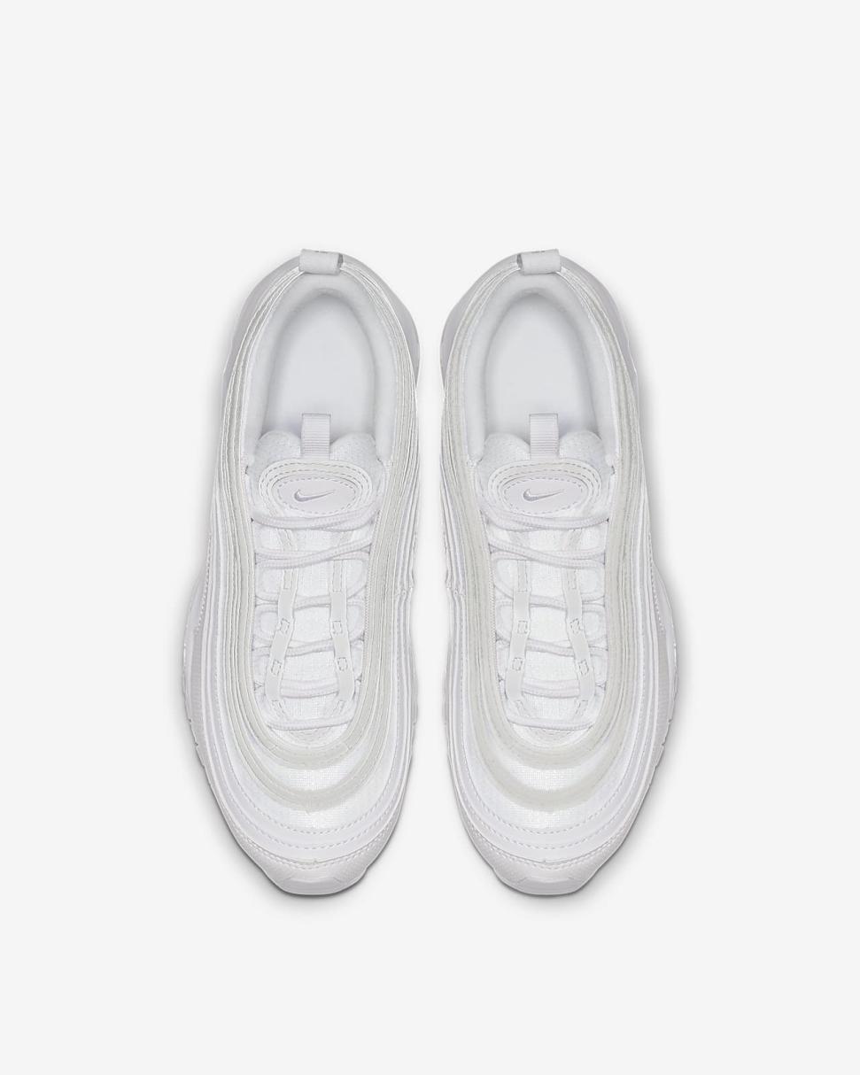 Nike Air Max 97 White/Metallic Silver/White | Kids Nike First Day Kicks