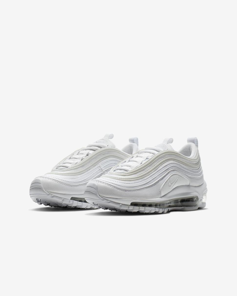 Nike Air Max 97 White/Metallic Silver/White | Kids Nike First Day Kicks