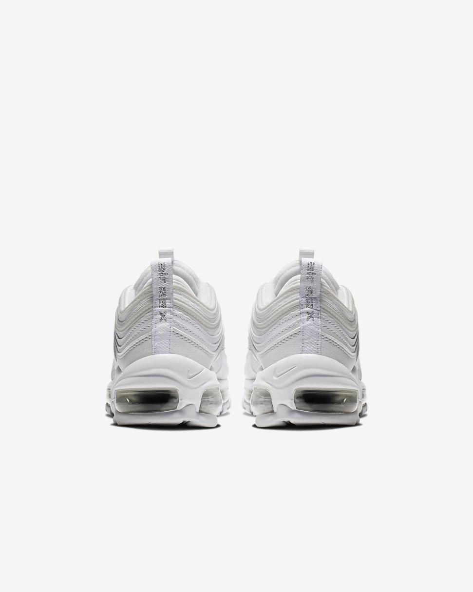 Nike Air Max 97 White/Metallic Silver/White | Kids Nike First Day Kicks