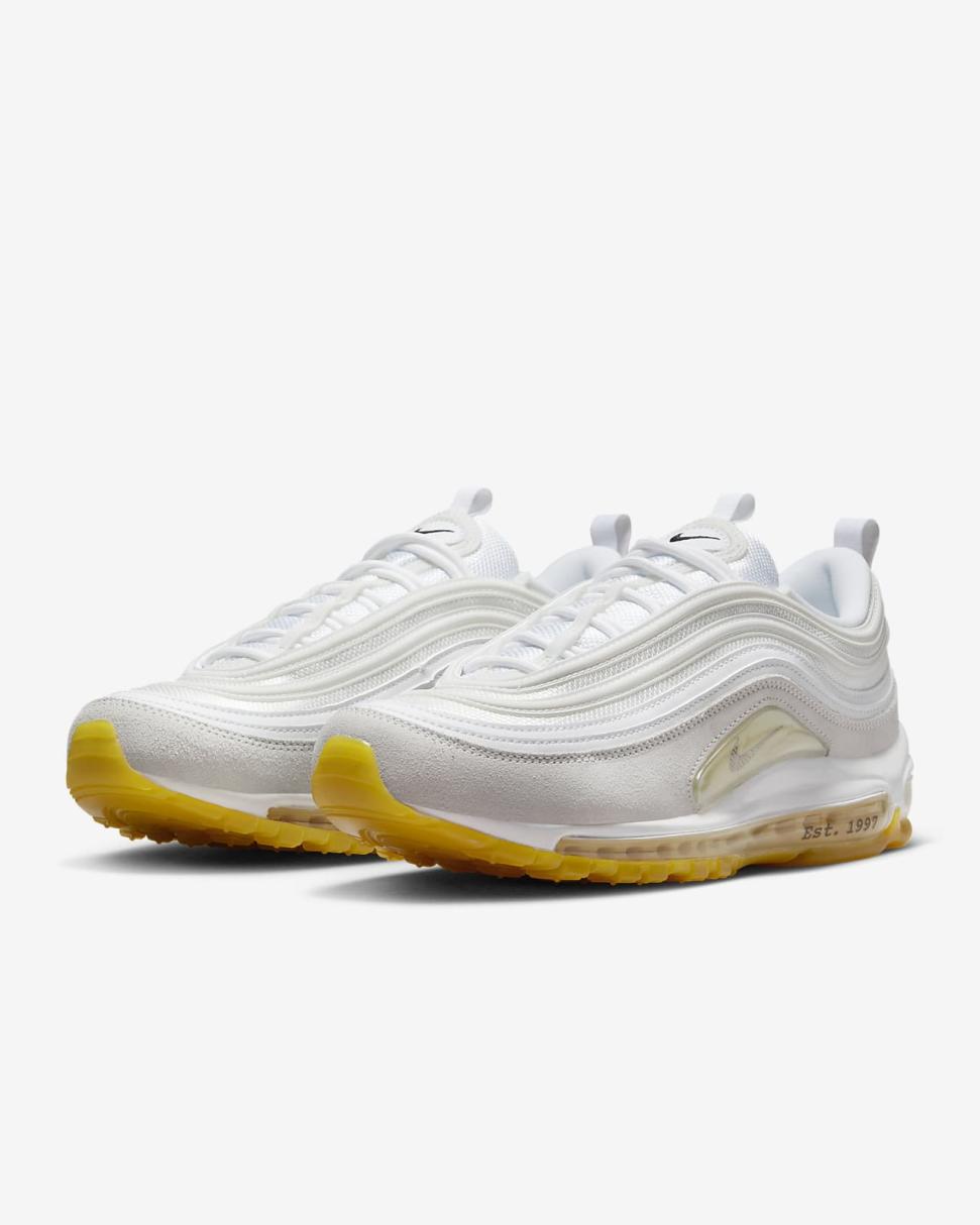 Nike Air Max 97 White/Summit White/Lemon Wash/Black | Mens Nike Lifestyle