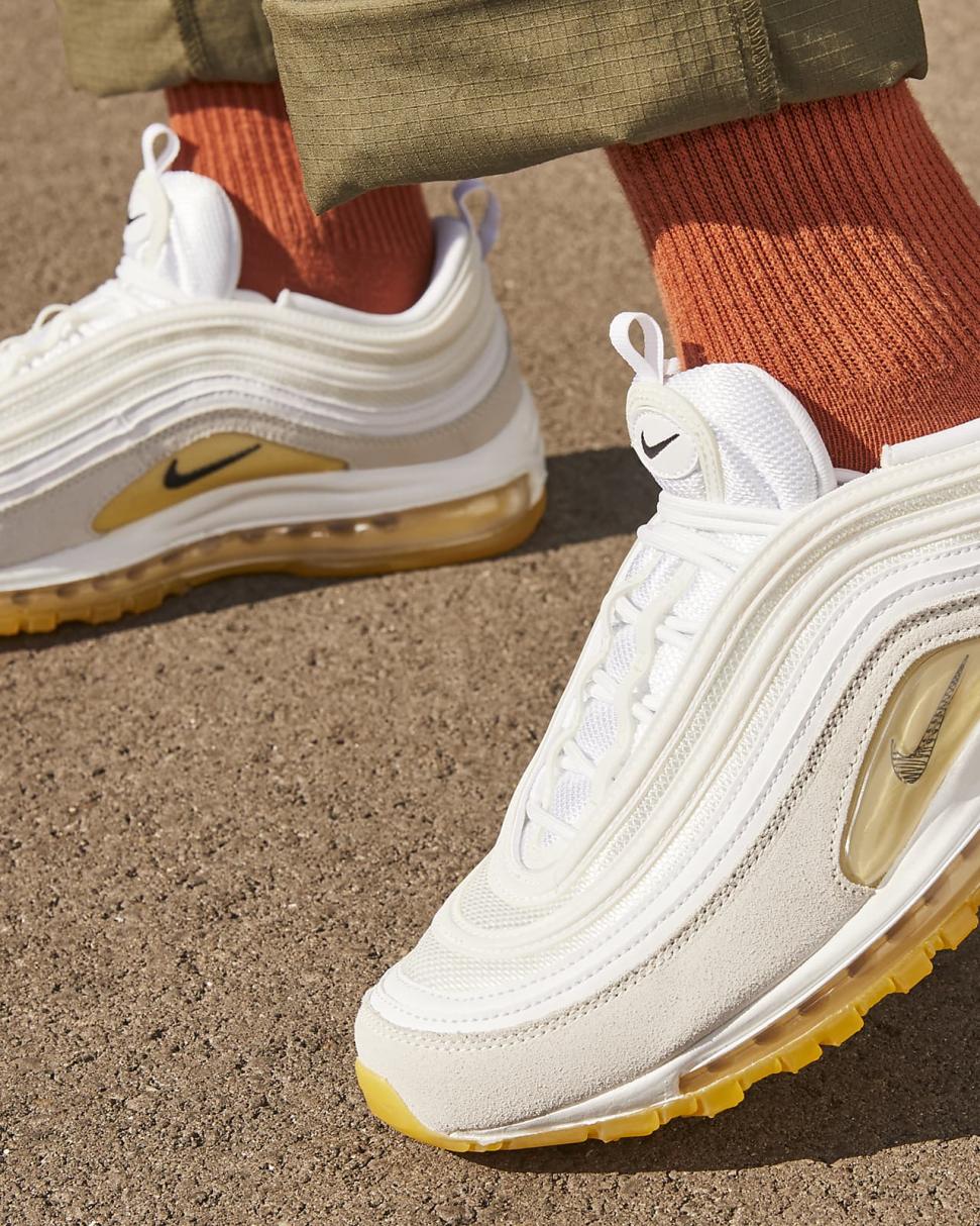 Nike Air Max 97 White/Summit White/Lemon Wash/Black | Mens Nike Lifestyle