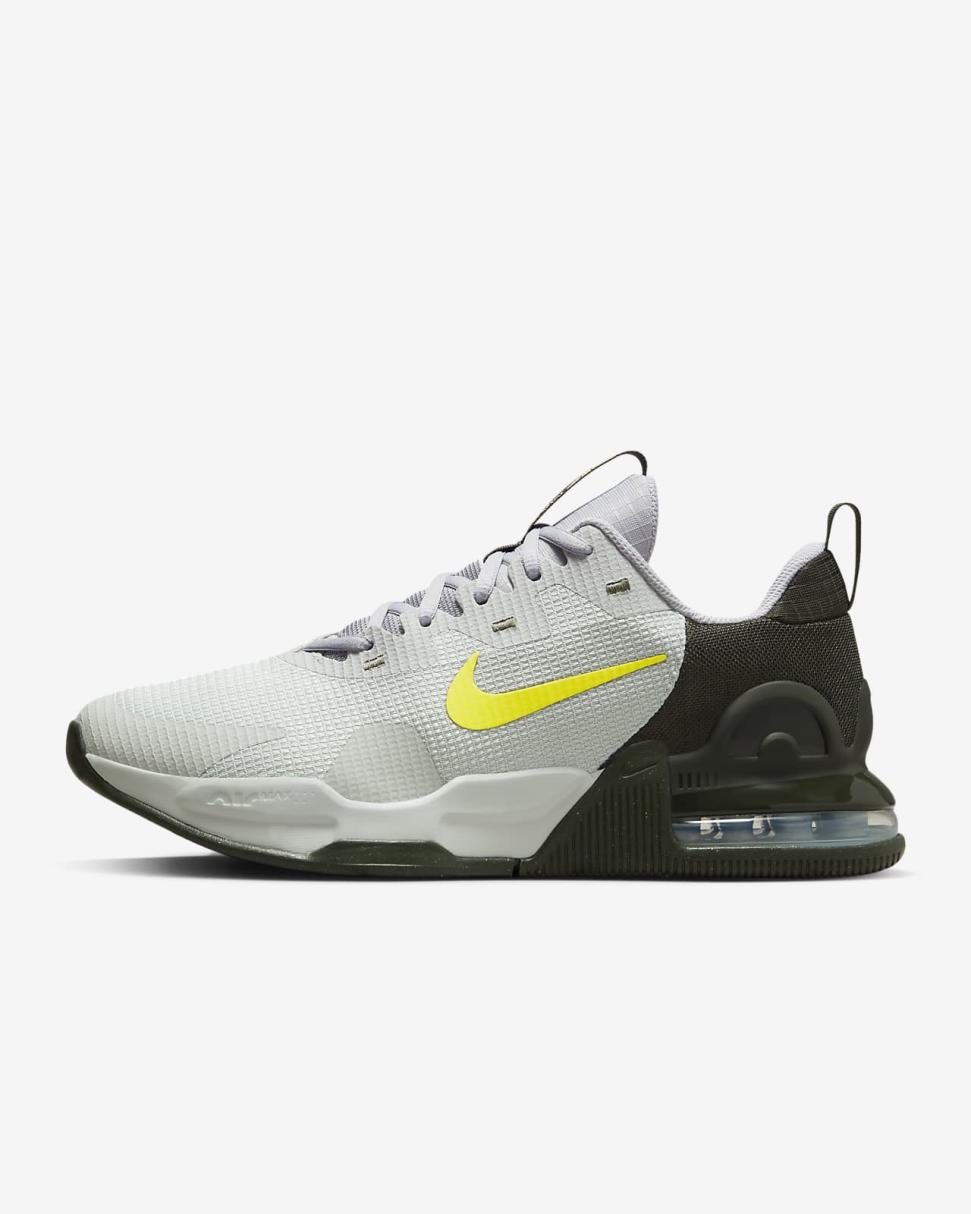 Nike Air Max Alpha Trainer 5 Light Silver/Sequoia/Wolf Grey/High Voltage | Mens Nike Training & Gym