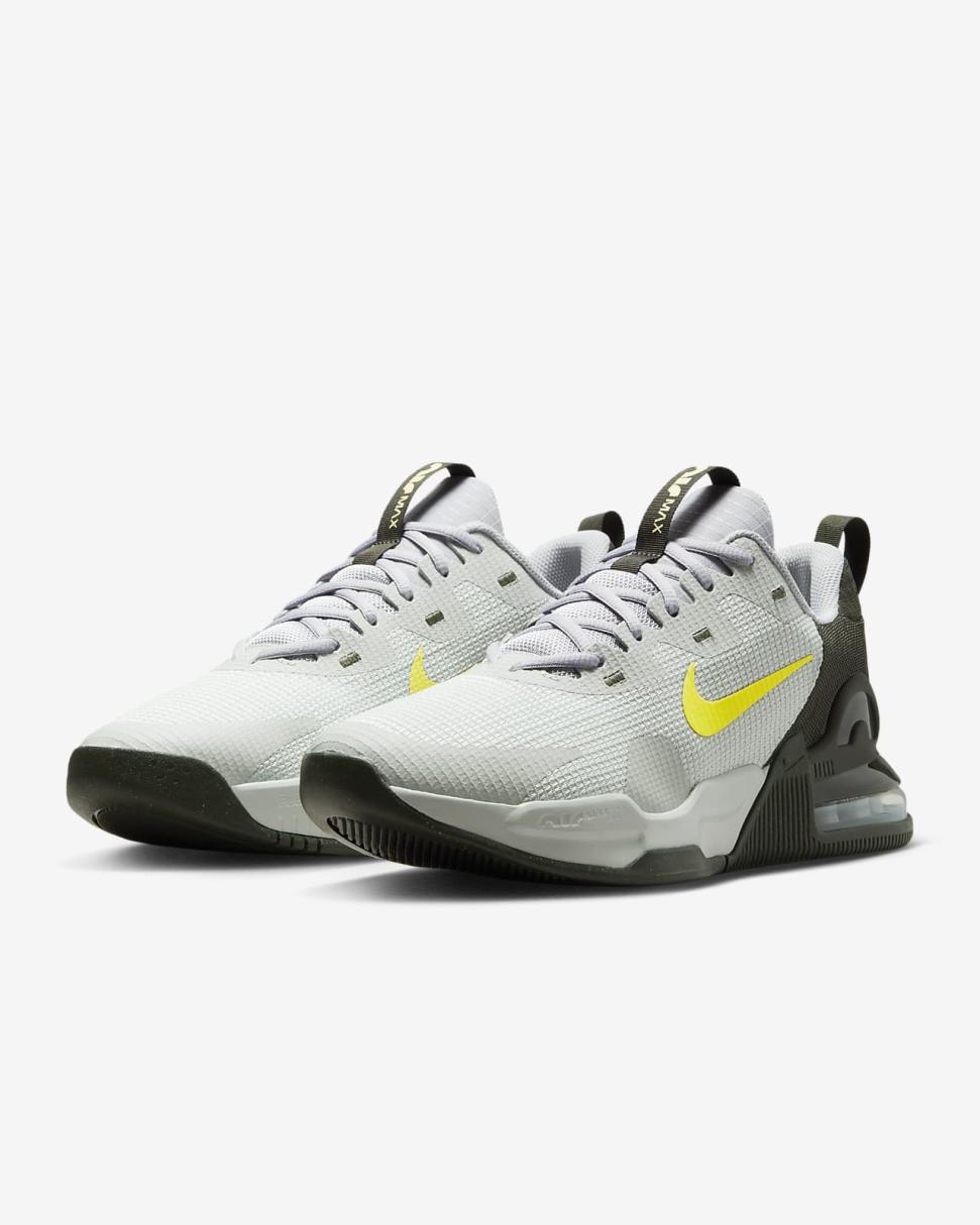 Nike Air Max Alpha Trainer 5 Light Silver/Sequoia/Wolf Grey/High Voltage | Mens Nike Training & Gym