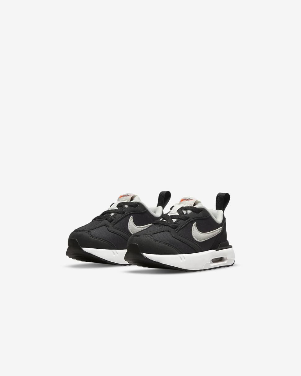 Nike Air Max Dawn Black/Metallic Silver/Total Orange/Summit White | Kids Nike Air Max