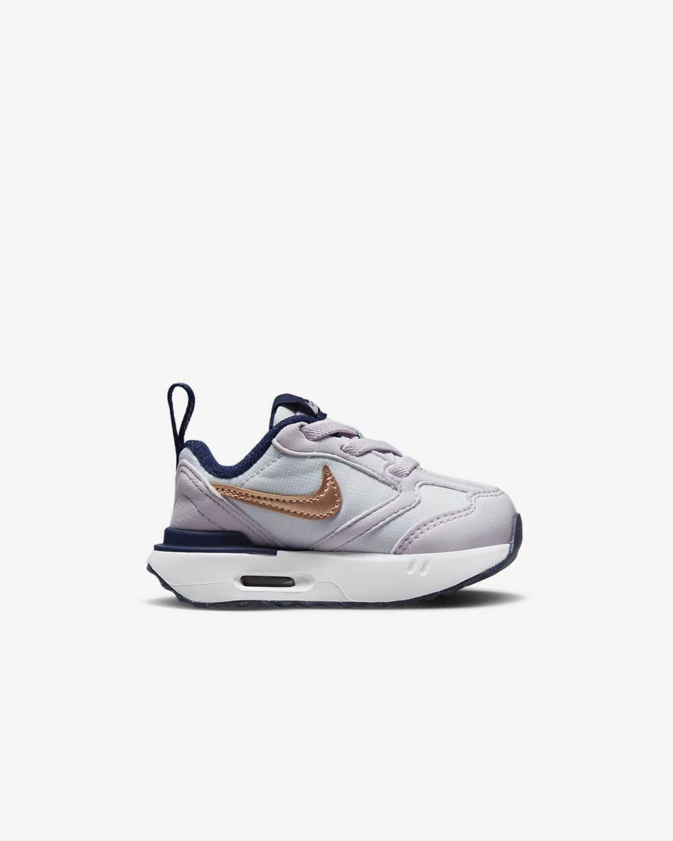 Nike Air Max Dawn Pure Platinum/Barely Grape/Midnight Navy/Metallic Copper | Kids Nike Air Max