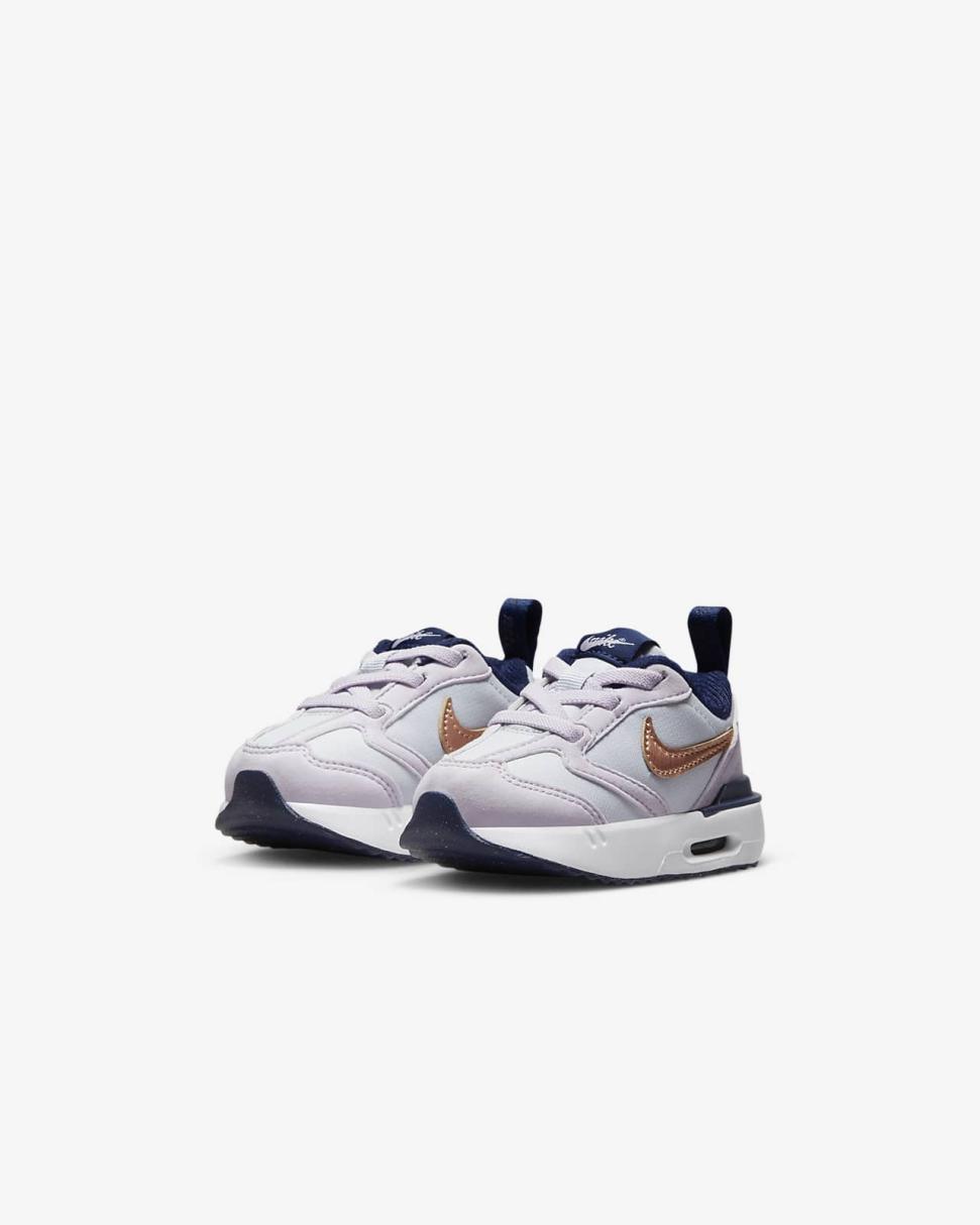 Nike Air Max Dawn Pure Platinum/Barely Grape/Midnight Navy/Metallic Copper | Kids Nike Air Max