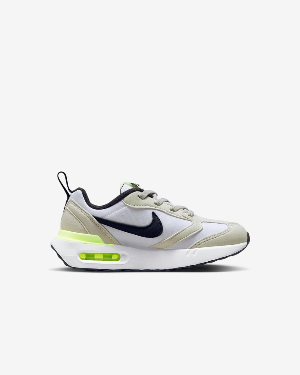 Nike Air Max Dawn White/Light Bone/Barely Volt/Black | Kids Nike Air Max