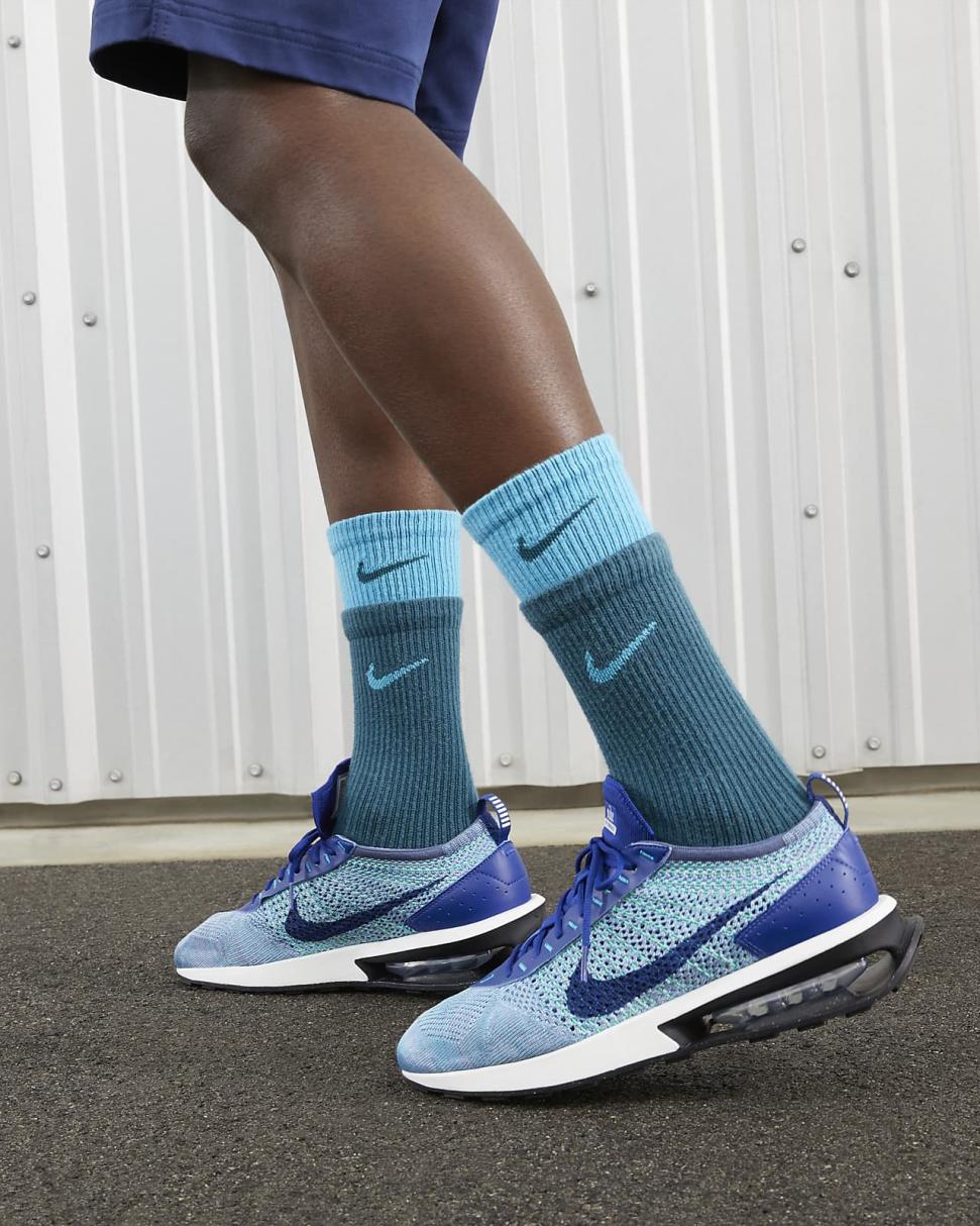 Nike Air Max Flyknit Racer Deep Royal Blue/Diffused Blue/Electric Algae/Deep Royal Blue | Mens Nike Lifestyle