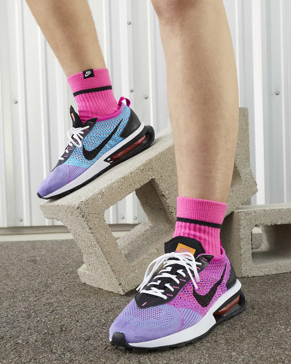 Nike Air Max Flyknit Racer Next Nature Fuchsia Dream/Baltic Blue/Vivid Orange/Black | Womens Nike Lifestyle