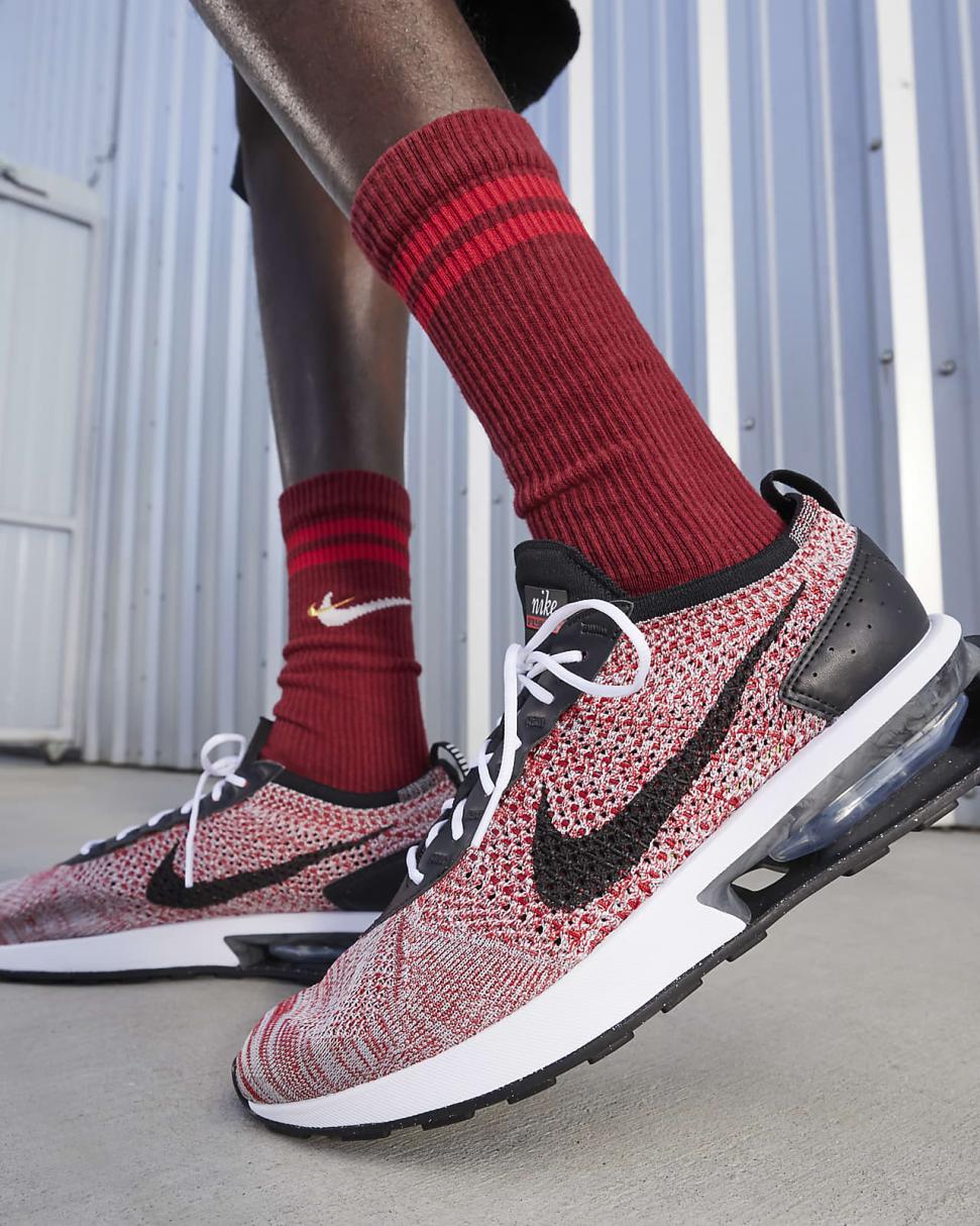 Nike Air Max Flyknit Racer Next Nature University Red/Wolf Grey/Black/Black | Mens Nike Lifestyle