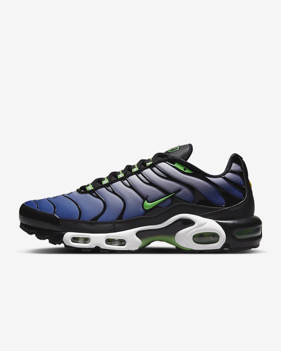 Nike Air Max Plus Black/White/Deep Royal/Scream Green | Mens Nike Lifestyle