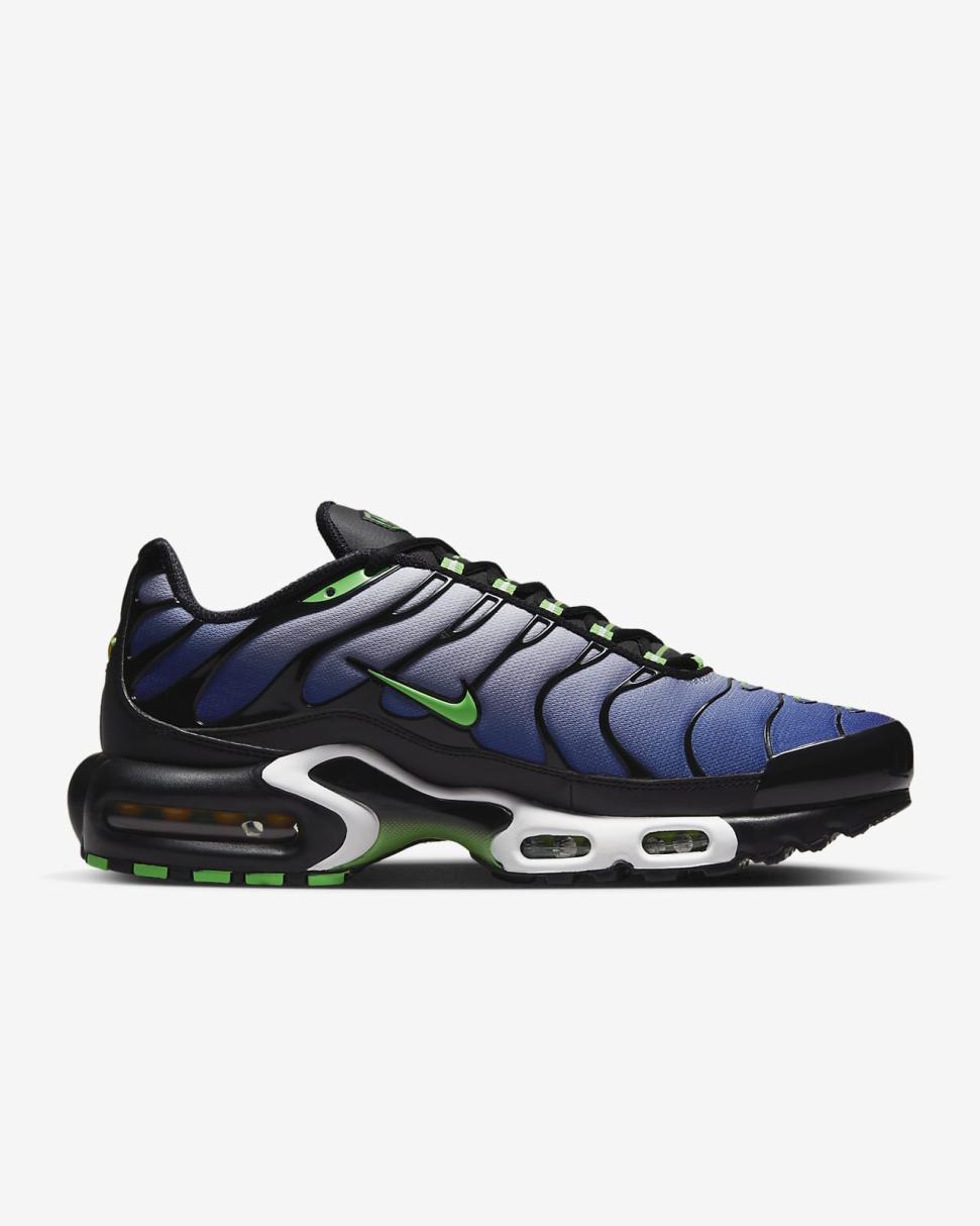 Nike Air Max Plus Black/White/Deep Royal/Scream Green | Mens Nike Lifestyle