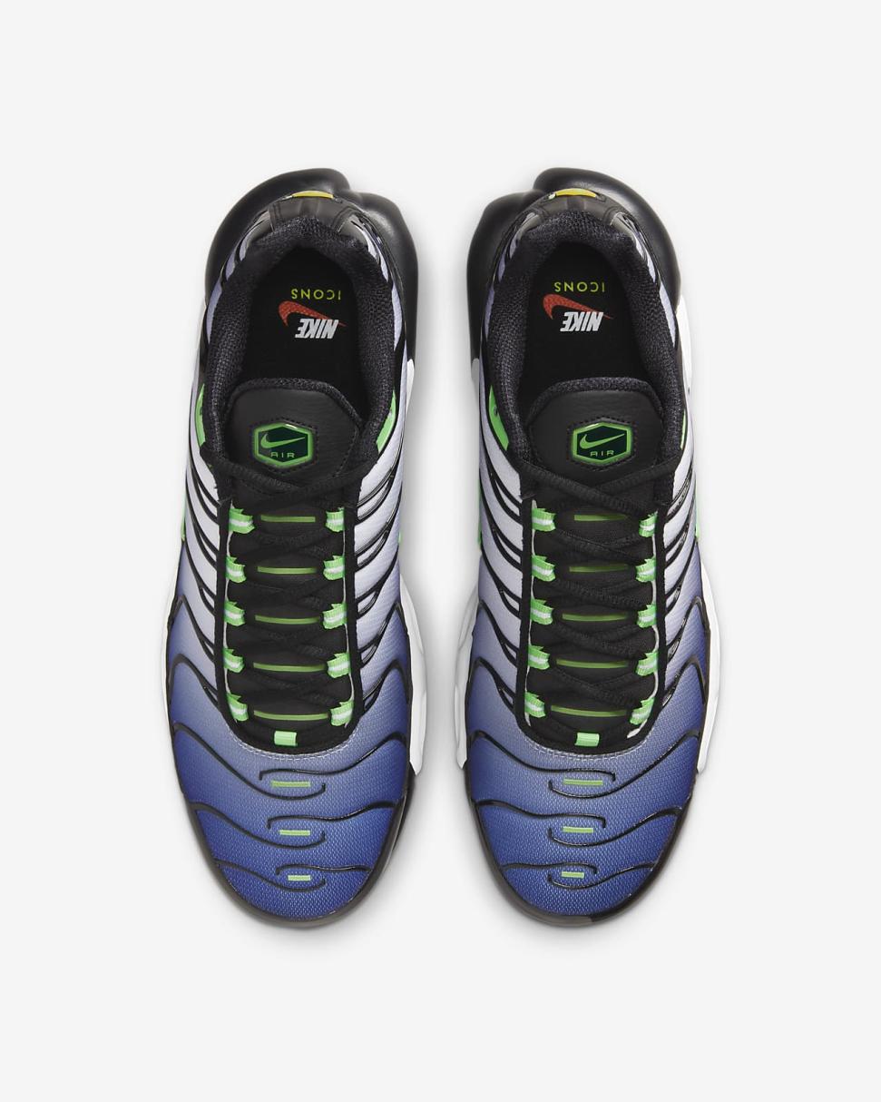 Nike Air Max Plus Black/White/Deep Royal/Scream Green | Mens Nike Lifestyle