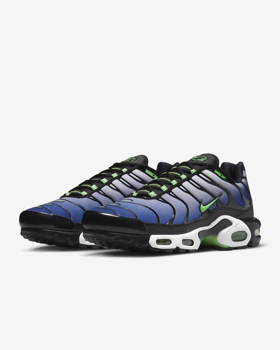 Nike Air Max Plus Black/White/Deep Royal/Scream Green | Mens Nike Lifestyle