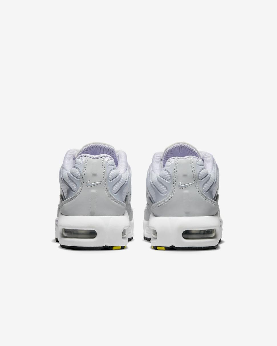 Nike Air Max Plus White/Pure Platinum/Violet Frost/Metallic Silver | Kids Nike First Day Kicks