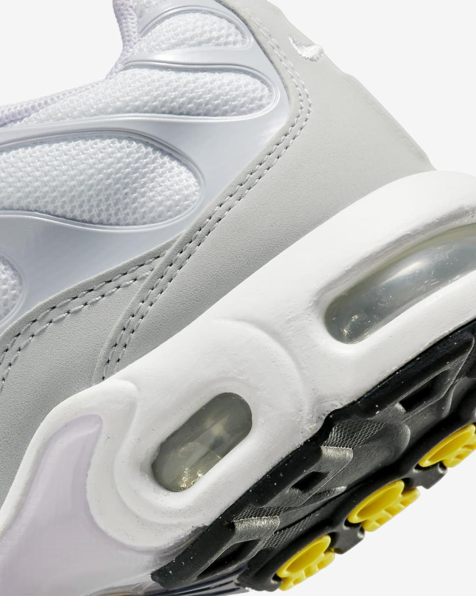 Nike Air Max Plus White/Pure Platinum/Violet Frost/Metallic Silver | Kids Nike First Day Kicks