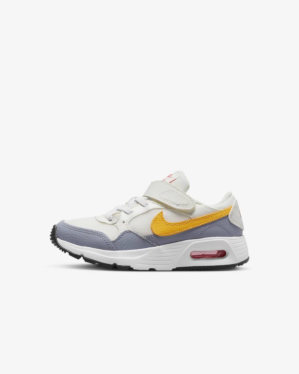 Nike Air Max SC Sail/Indigo Haze/White/Laser Orange | Kids Nike First Day Kicks