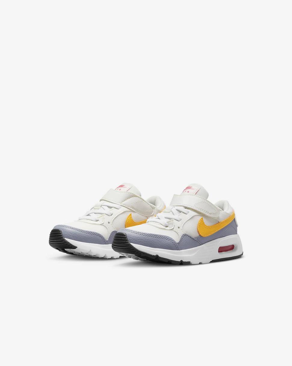 Nike Air Max SC Sail/Indigo Haze/White/Laser Orange | Kids Nike First Day Kicks