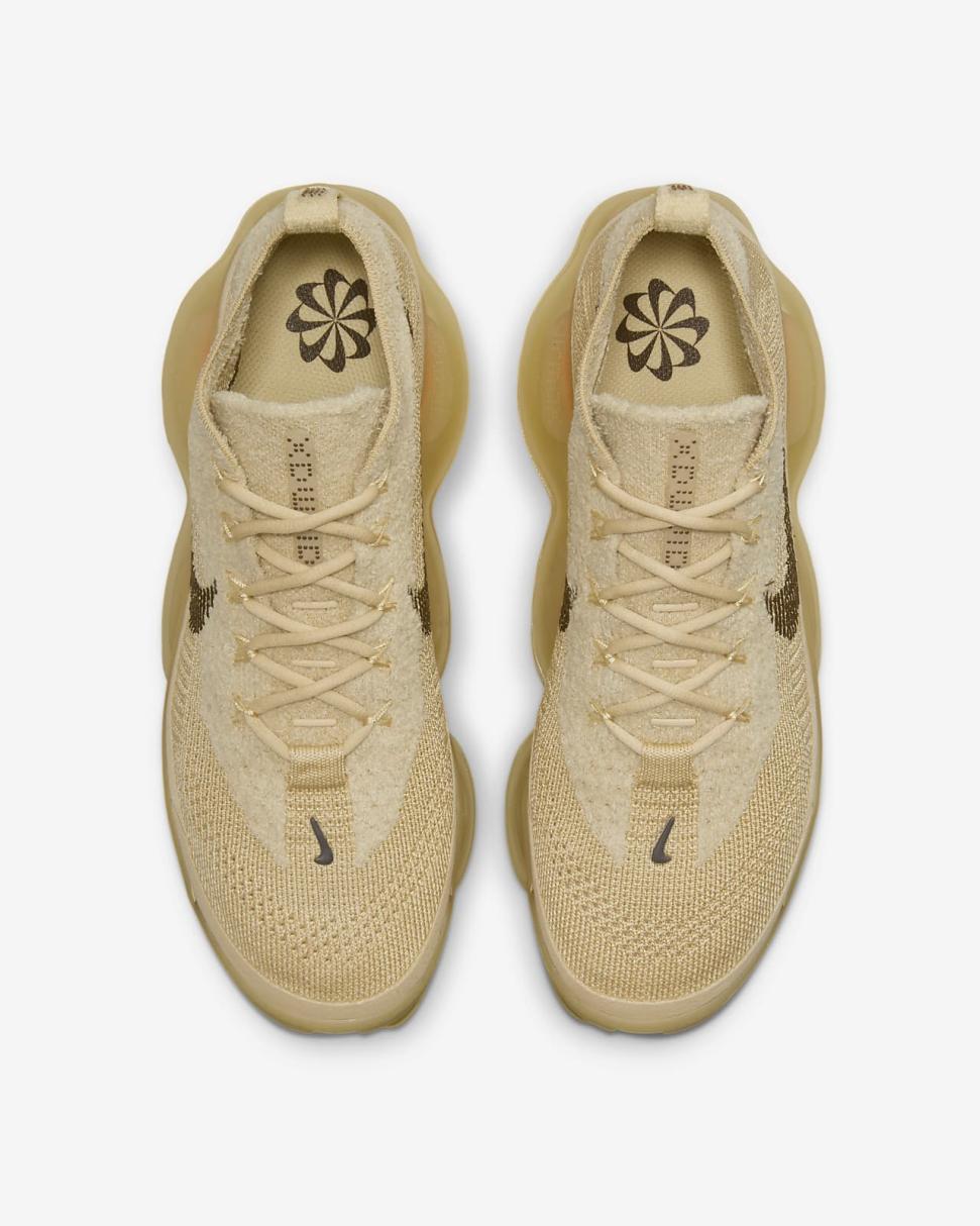 Nike Air Max Scorpion Flyknit Sesame/Wheat Gold/Lemon Wash/Coconut Milk | Womens Nike Lifestyle