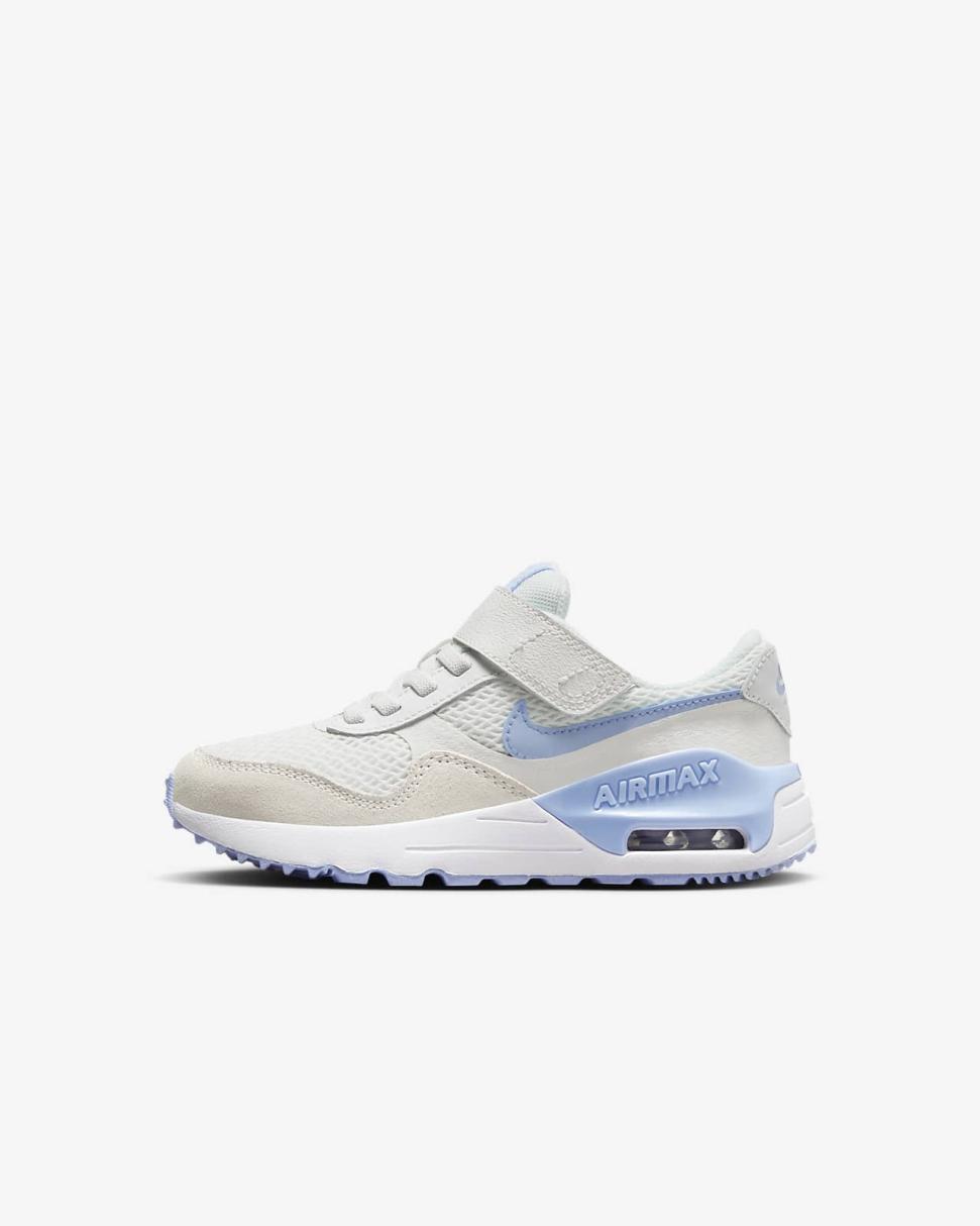 Nike Air Max SYSTM Summit White/White/Pure Platinum/Cobalt Bliss | Kids Nike First Day Kicks