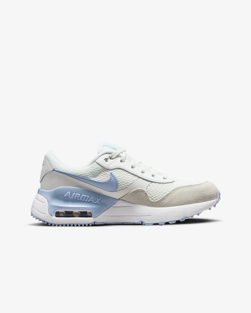 Nike Air Max SYSTM Summit White/White/Pure Platinum/Cobalt Bliss | Kids Nike First Day Kicks