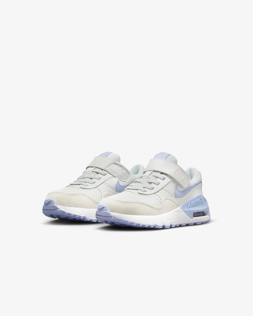 Nike Air Max SYSTM Summit White/White/Pure Platinum/Cobalt Bliss | Kids Nike First Day Kicks