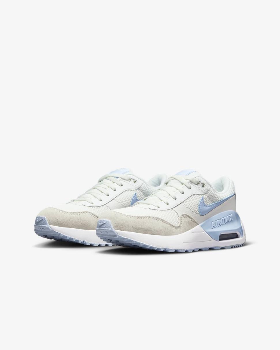 Nike Air Max SYSTM Summit White/White/Pure Platinum/Cobalt Bliss | Kids Nike First Day Kicks