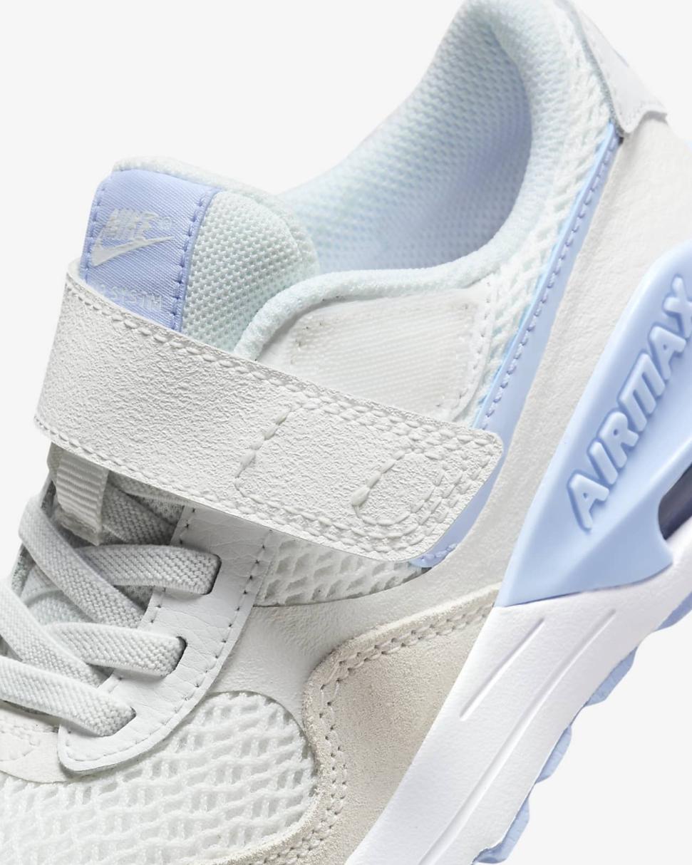Nike Air Max SYSTM Summit White/White/Pure Platinum/Cobalt Bliss | Kids Nike First Day Kicks